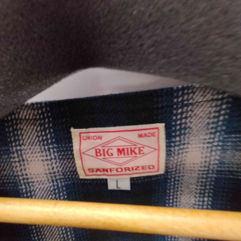 ビッグマイク BIG MIKE SANFORIZED Heavy Flannel Cardigan ヘビー フランネル オンブレチェック カーディガン メンズ import:L