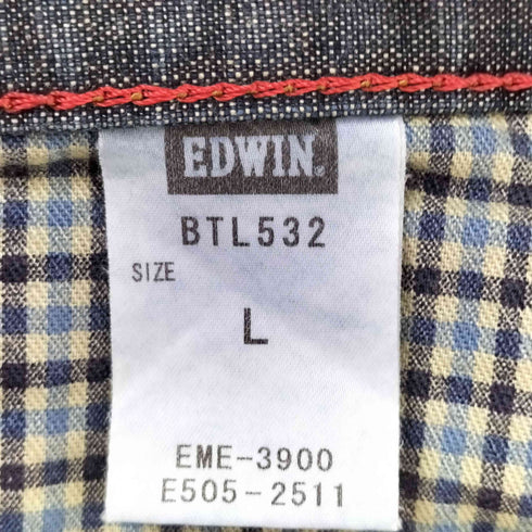 エドウィン EDWIN ターコイズスタッズ刺繍デザインデニムパンツ Y2K メンズ L