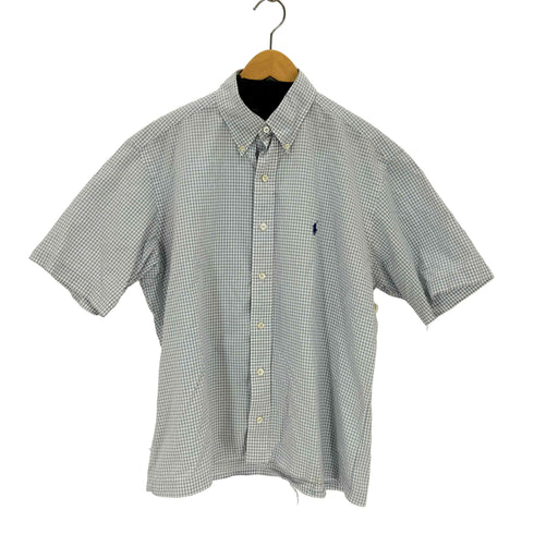 ラルフローレン RALPH LAUREN CLASSIC FIT ポニー刺繍 半袖チェックシャツ メンズ import:M