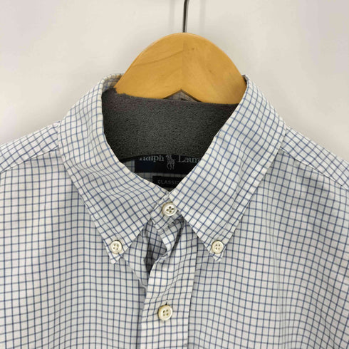 ラルフローレン RALPH LAUREN CLASSIC FIT ポニー刺繍 半袖チェックシャツ メンズ import:M