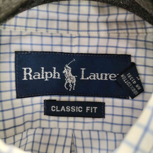 ラルフローレン RALPH LAUREN CLASSIC FIT ポニー刺繍 半袖チェックシャツ メンズ import:M