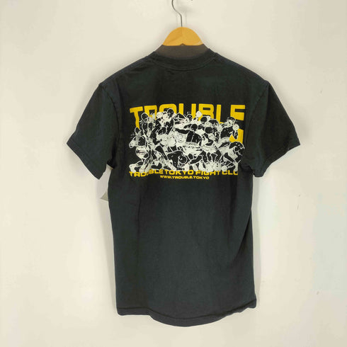 TROUBLE 両面プリントクルーネックTシャツ メンズ import:M