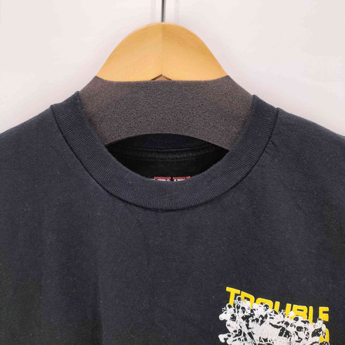 TROUBLE 両面プリントクルーネックTシャツ メンズ import:M