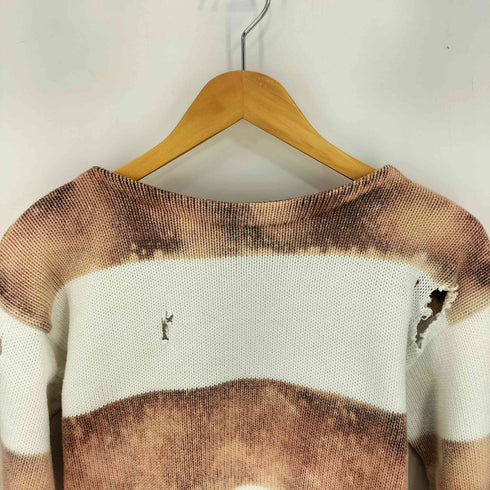 ローレンラルフローレン LAUREN RALPH LAUREN 90s ダメージ タイダイボーダー 長袖 クルーネックニット レディース import:S