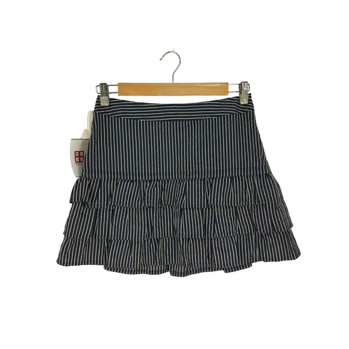 バーバリーブルーレーベル BURBERRY BLUE LABEL ストライプ フリル ミニスカート レディース EUR:38