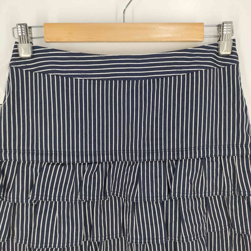 バーバリーブルーレーベル BURBERRY BLUE LABEL ストライプ フリル ミニスカート レディース EUR:38