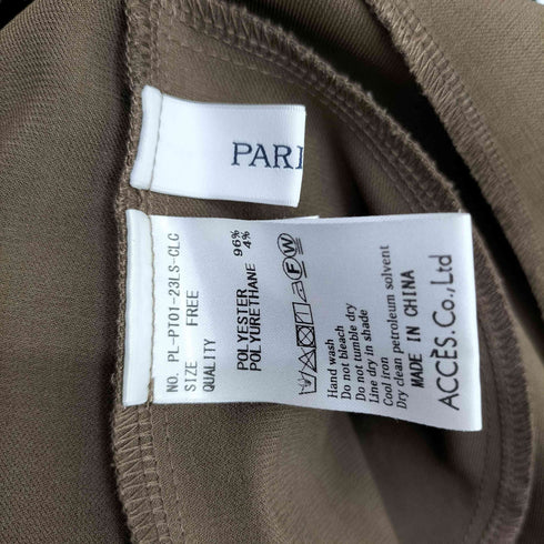PARIGOT ベルテッド ノースリーブ ワンピース レディース FREE