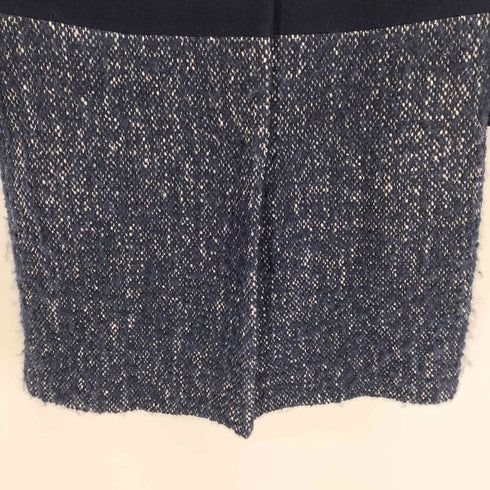 ジャスグリッティー JUSGLITTY アンゴラ アルパカ ミックス ツイード切替 ノーカラーコート レディース JPN:1