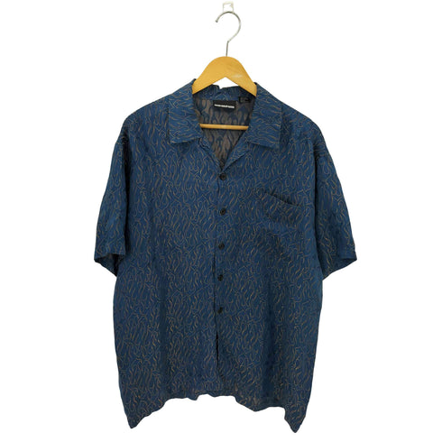 odo シルクレーヨン フレイム オープンカラーシャツ メンズ import:L