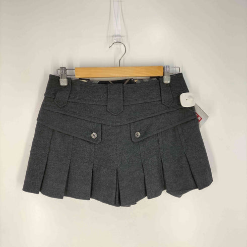 バーバリーブルーレーベル BURBERRY BLUE LABEL 裾プリーツ ウールショートパンツ レディース EUR:38
