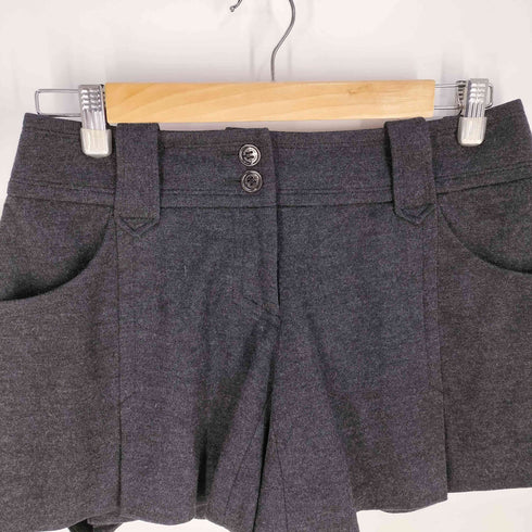 バーバリーブルーレーベル BURBERRY BLUE LABEL 裾プリーツ ウールショートパンツ レディース EUR:38