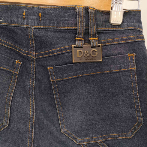ディーアンドジー D&G デカジップ マルチポケット ペインター フレアデニムパンツ Y2K レディース 26/40