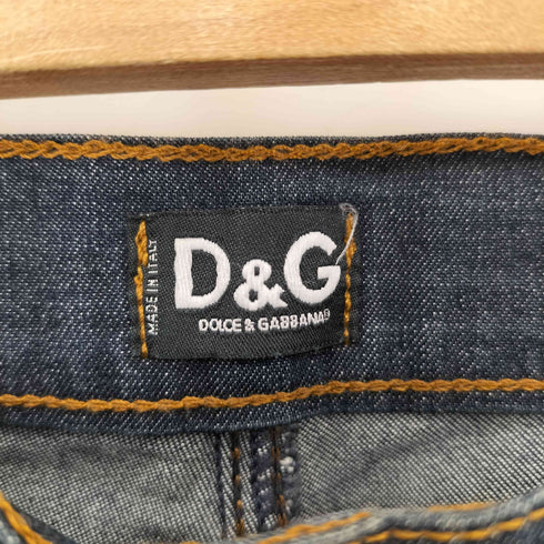 ディーアンドジー D&G デカジップ マルチポケット ペインター フレアデニムパンツ Y2K レディース 26/40