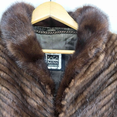 サガミンク SAGA MINK 銀サガ ミンクファーショールカラーコート レディース 13