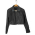 ザラ ZARA クロップド フェイクレザージャケット レディース import:L