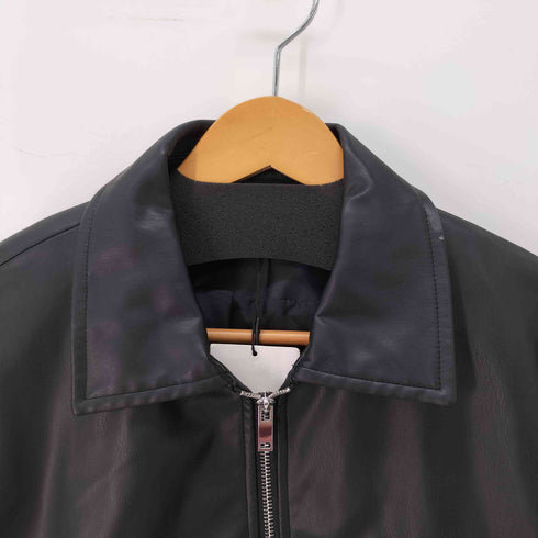 ザラ ZARA クロップド フェイクレザージャケット レディース import:L
