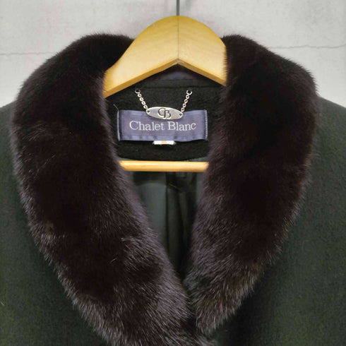 ミンクファーウールチェスターコート レディース