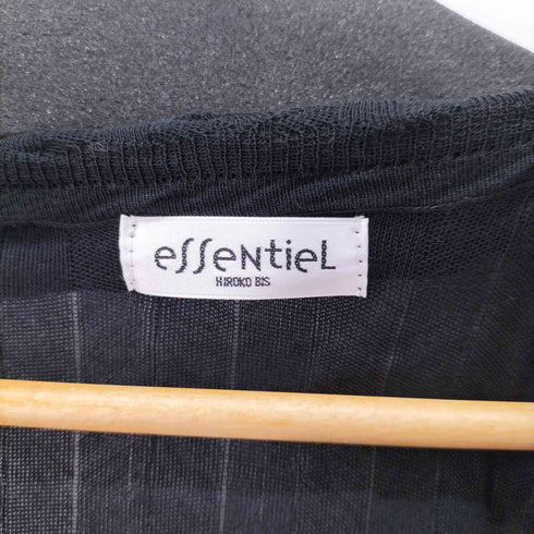 ヒロコビス HIROKO BIS essentiel フレアスリーブ コットン カーディガン レディース JPN:13号