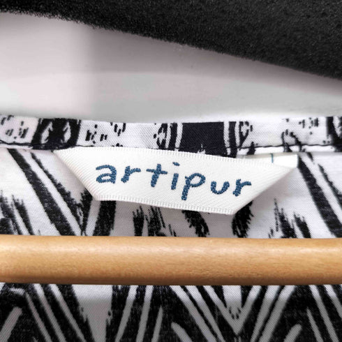 artipur 東京かんかん レーヨン 総柄 カットソー レディース