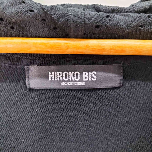 ヒロコビス HIROKO BIS 編み柄 ニットベスト レディース JPN:13号