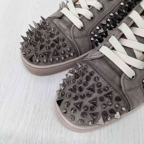 クリスチャンルブタン CHRISTIAN LOUBOUTIN スパイクスタッズ ハイカットスニーカー メンズ EUR:43
