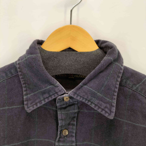 トミーヒルフィガー TOMMY HILFIGER エンブレム刺繍 L/Sシャツ メンズ