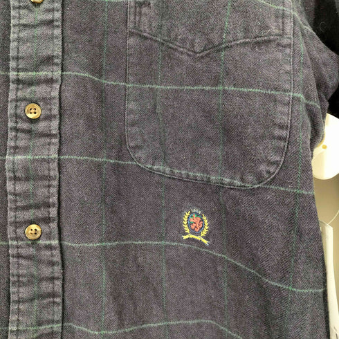 トミーヒルフィガー TOMMY HILFIGER エンブレム刺繍 L/Sシャツ メンズ