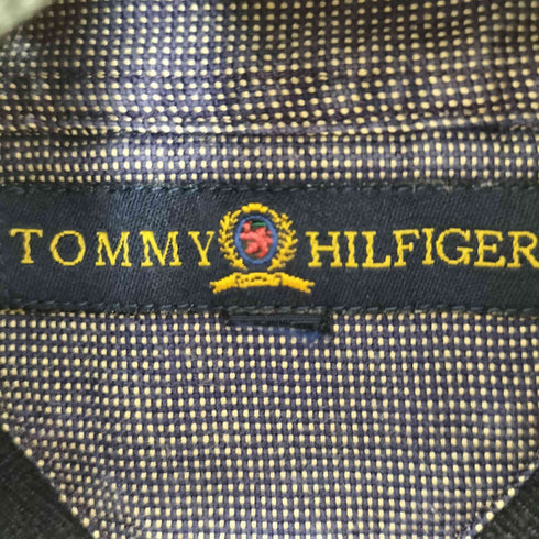 トミーヒルフィガー TOMMY HILFIGER エンブレム刺繍 L/Sシャツ メンズ