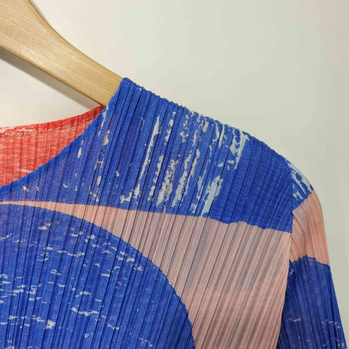 プリーツプリーズイッセイミヤケ PLEATS PLEASE ISSEY MIYAKE 25SS BACKLIGHT TOP 総柄 プリーツブラウス レディース JPN:3