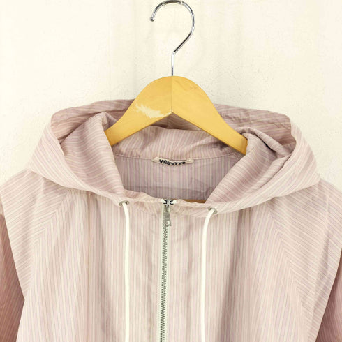 オーラリー AURALEE FINX POLYESTER STRIPE HOODED ZIP P/O メンズ JPN:4