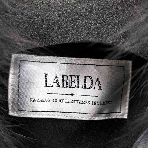 LABELDA カシミヤ ファー付き ステンカラーコート レディース 9AR