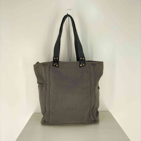 ディーゼル DIESEL スタッズ ロゴプリント キャンバストートバッグ メンズ