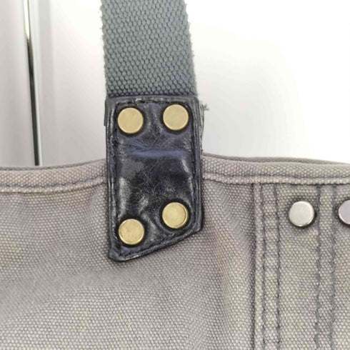 ディーゼル DIESEL スタッズ ロゴプリント キャンバストートバッグ メンズ