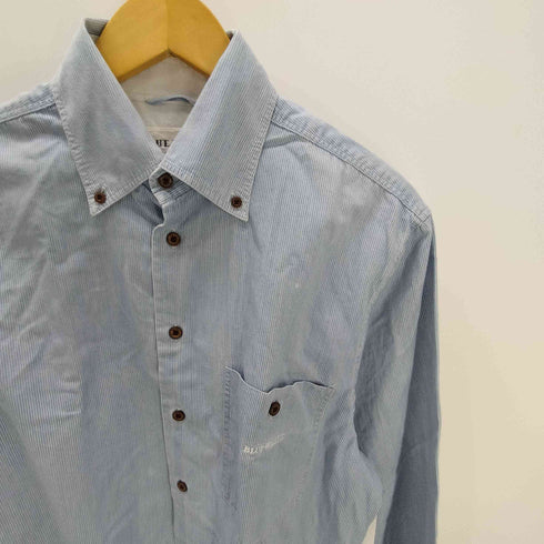 ブルーウィリーズ BLUE WILLIS 90S ロゴ刺繍 L/S ストライプ ボタンダウン シャツ メンズ import:S