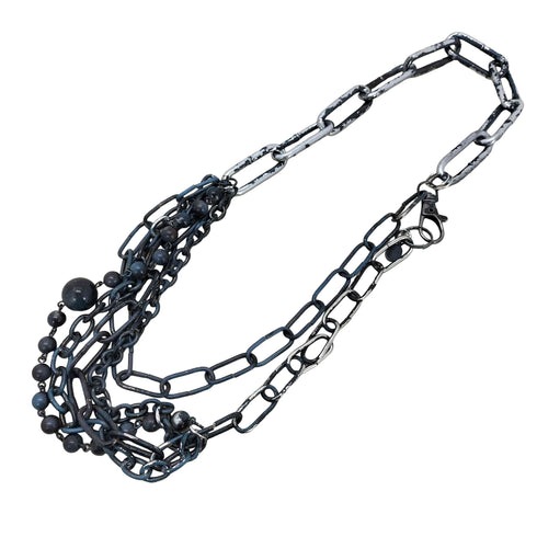 ジャンポールゴルチエ Jean Paul GAULTIER Iron Ball アイアンボール 安全ピン 3連 チェーン ネックレス アーカイブ メンズ