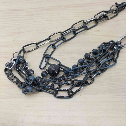 ジャンポールゴルチエ Jean Paul GAULTIER Iron Ball アイアンボール 安全ピン 3連 チェーン ネックレス アーカイブ メンズ