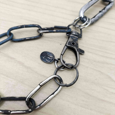 ジャンポールゴルチエ Jean Paul GAULTIER Iron Ball アイアンボール 安全ピン 3連 チェーン ネックレス アーカイブ メンズ