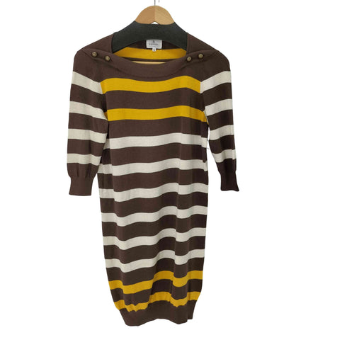 ランバンオンブルー LANVIN en Bleu ボーダー フレアヘム レディース EUR:38