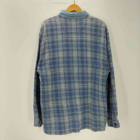 ルートロクジュウロク ROUTE66 90S インド綿 コットン チェック L/S スキッパー ポロ シャツ メンズ import:S
