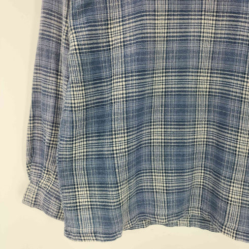 ルートロクジュウロク ROUTE66 90S インド綿 コットン チェック L/S スキッパー ポロ シャツ メンズ import:S