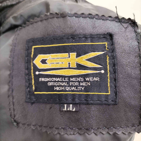 GK シングルライダース レザージャケット メンズ LL