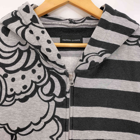 ツモリチサト TSUMORI CHISATO 総柄ジップパーカー レディース