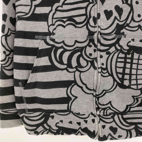 ツモリチサト TSUMORI CHISATO 総柄ジップパーカー レディース