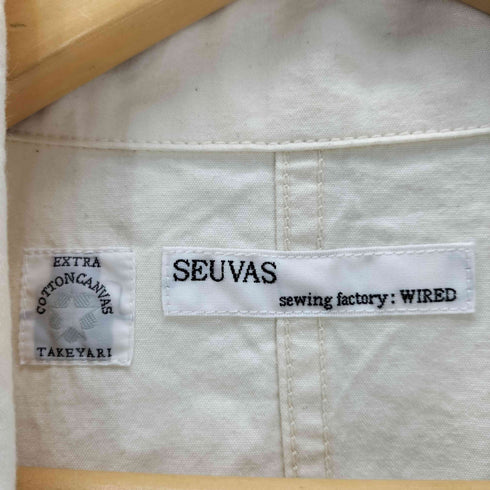SEUVAS コットン タッサー ショップコート 帆布 カバーオール メンズ JPN:M