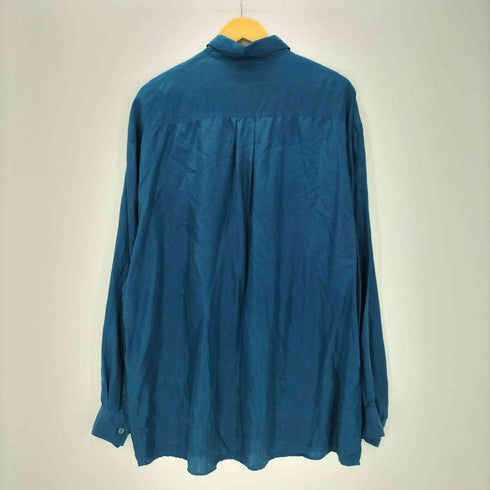 angelo litrico 絹 シルク 100% L/S ユーロ シャツ メンズ import:XL