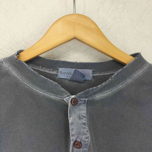 バナナリパブリック BANANA REPUBLIC 80-90S 後染め ヘンリーネックカットソー メンズ import:S