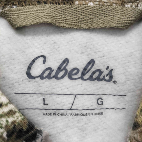 カベラス Cabela's リアルツリーカモ 裏起毛プルオーバーパーカー メンズ import:L