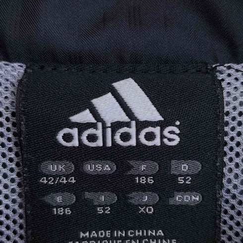 アディダス adidas 00s CLIMA PROOF ロゴ刺繍 裏地メッシュ グラデーション 3ストライプ ウインドブレーカー ジャケット メンズ XO