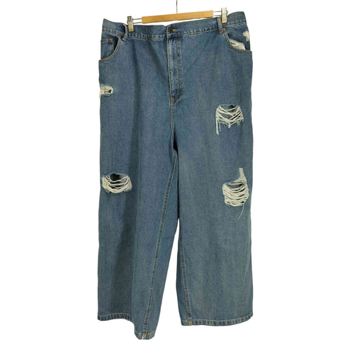 プニュズ PUNYUS 23SS ダメージ デニムバギーパンツ レディース JPN:4