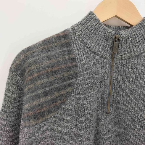ダックスロンドン DAKS LONDON 日本製 ハーフジップ プルオーバー ウール 切り替え ニット メンズ JPN:M